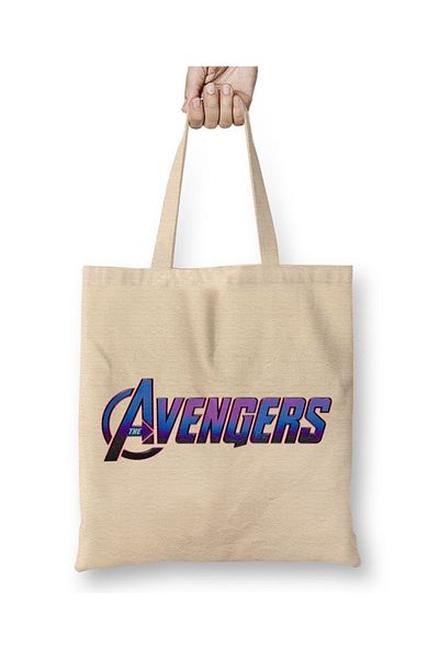Baskı Dükkanı Geantă din pânză Avengers Vingadores cu mâner lung