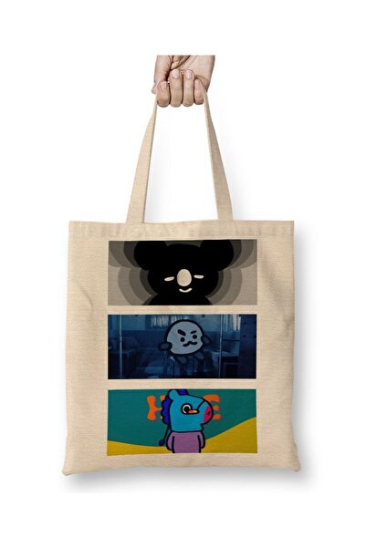 Baskı Dükkanı Bt21 Mang Koya Shooky Hope Bts Tkanina Torba Duga Sa ručkom