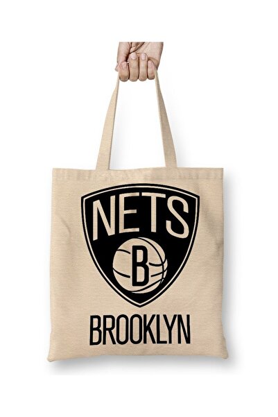 Baskı Dükkanı Košarkaški tim Brooklyn Nets, tkanina Torba duga Sa ručkom