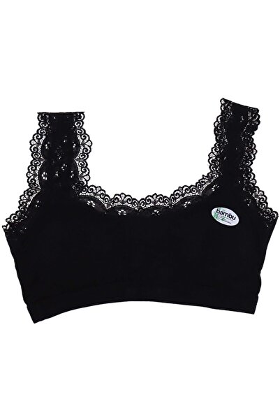 Turuncu Portakal Bustieră de lux din bambus cu bretele groase din dantelă Süd...