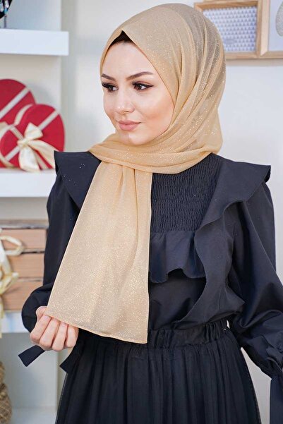 Genel Markalar Kadın Simli Ten Abiye Şal