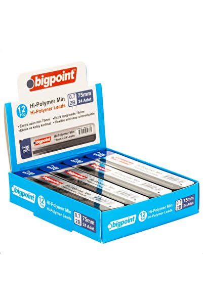 Bigpoint Pen Tip 0.7mm 2b 75mm 24-Piece Tubes - 12 Pieces
