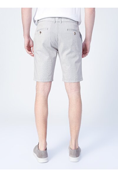 Fabrika Sezy Low Waist Slim Fit Striped Mink Men's Bermuda Shorts