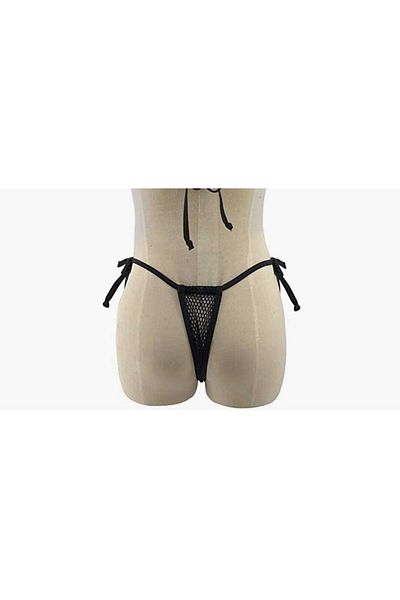 Secret Passion Lingerie Mesh Fabric Sexy Thong with Side Tie Waist 1000
