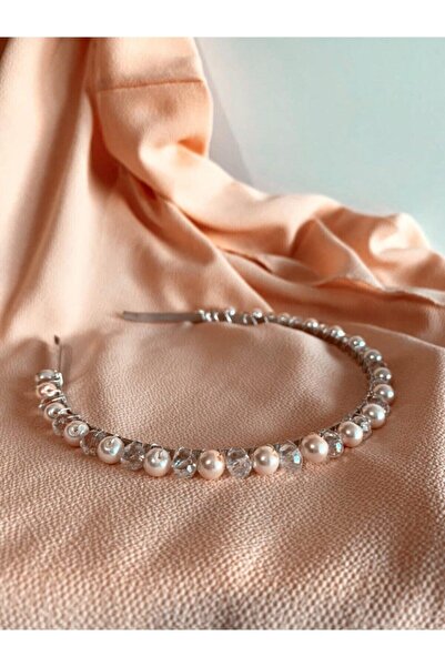 Hediyelikesyaevi Γυναικεία Κορώνα Μαλλιών Χειροποίητη με Πέρλες και Κρυστάλλι...