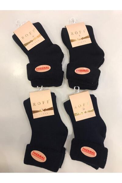 ROFF ÇORAP Șosete termice cu prosop negru pentru femei Lcv+syh 25200