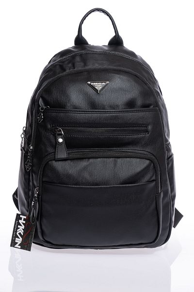 By Hakan Mega-621 Wash Leather Women's Backpack Black