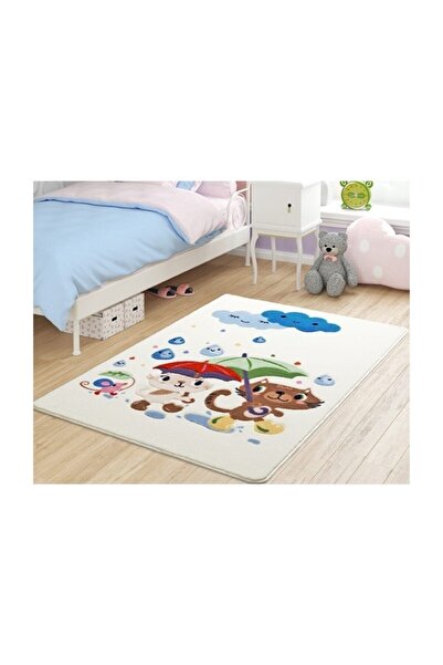 Confetti Raıny Day 100x150 Beyaz Oymalı Çocuk Halısı