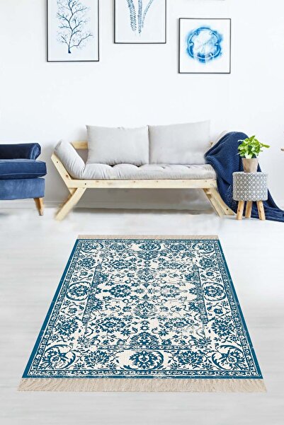 on the clouds Osmanlı Motifler Desenli Etnik Dijital Baskı Yıkanabilir Kaymaz...