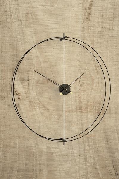 AGA KONSEPT Timelock Saat 60 Cm Siyah Modern Dekoratif Duvar Saati