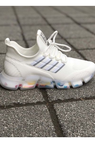 Guja 22y457 Femei Bărbați Alb Tricoturi ortopedice Confort, cu talpă groasă de gel, pantofi de mers pantofi sport