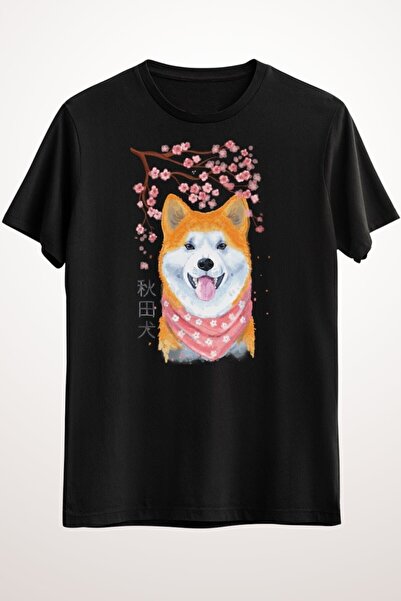 Cool Tshirt تي شيرت أسود للجنسينأكيتا إينواليابان