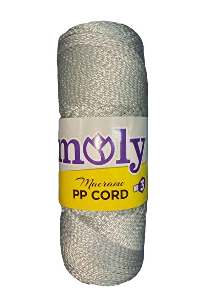 Moly Pp Cord Polyester Makrome Ip No:3 100gr |060| |açık Gri|