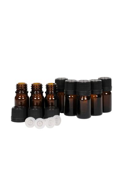 Genel Markalar Spain 10 Adet 5 ml Medikal Kahverengi Kehribar(AMBER) Cam Şişe...