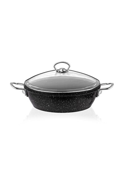 Alaca Steel Handle Granite Pot 24 Cm Flat Pot