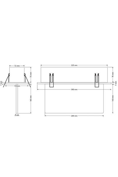 Arsel İte Ae-2020 Recessed Emergency Exit Directional Luminaire 500 Lumen Led Burning from the Network