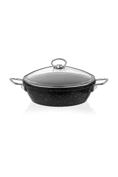 Alaca Steel Handle Granite Pot 26 Cm Printed Pot