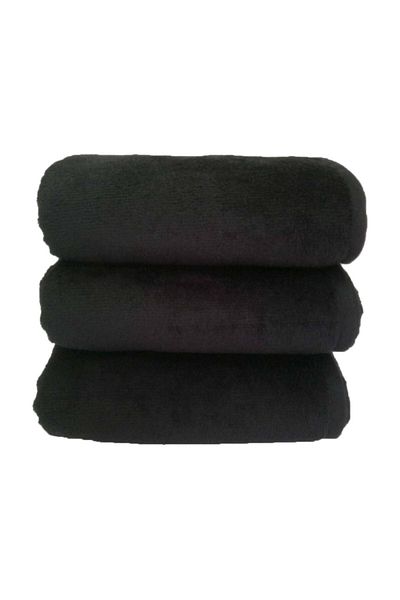 Hepsine Rakip Pack of 3 Hairdresser Towels Dye-Proof Microfiber Hair Towels 50X90 cm