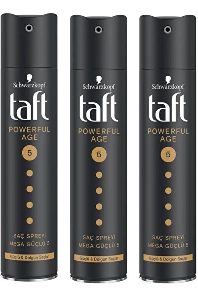 Taft Saç Spreyi Powerfull Age 250ml 3 Adet No:5