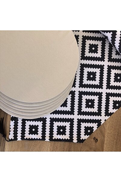 desen izmir Crna baklava bež TB TK Podmetač, 6-dijelna supla i Stolni raner