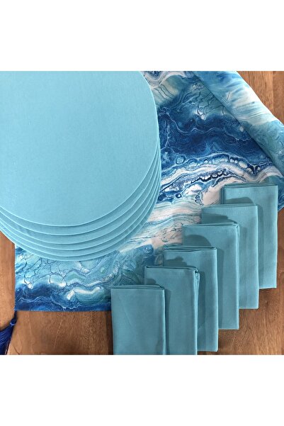 desen izmir American Service, 6 șervețele, 6 șervețele și Runner Ocean Tk2