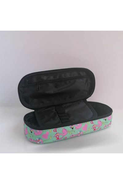 KAUKKO Nature Special Compartment Τσάντα μολυβιού Flamingo Mint K2329