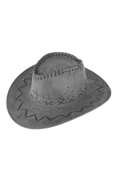 Kardelen Butik Denizli Western Style Jazz Hat ( Gray ) For Men And Women ( 53-57 Cm )