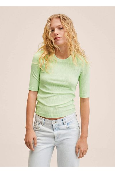 MANGO Woman Tricou țesut