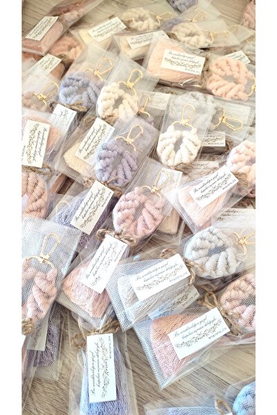 macramelina El Örmesi 20’li Makrome Anahtarlık Düğün Kına Söz Için Hediyelik ...