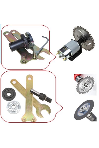 Depolife 5mm Motor Kaplini Ve Matkap Için 2li Disk Bağlama Adaptör Aparat Set...