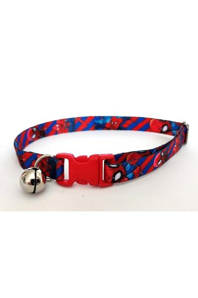 Ayz Aksesuar Kedi Tasması, Örümcek Adam Desenli El Yapımı Özel Üretim, Ekstra...