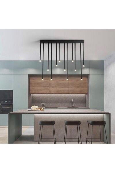 Genel Markalar Modern Led Dekoratif Plofonyer Avize Siyah 3000k Tmyl81
