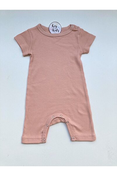 KEY KIDS Yavruağzı Corded Modal Cotton Romper Short Jumpsuit Salopet