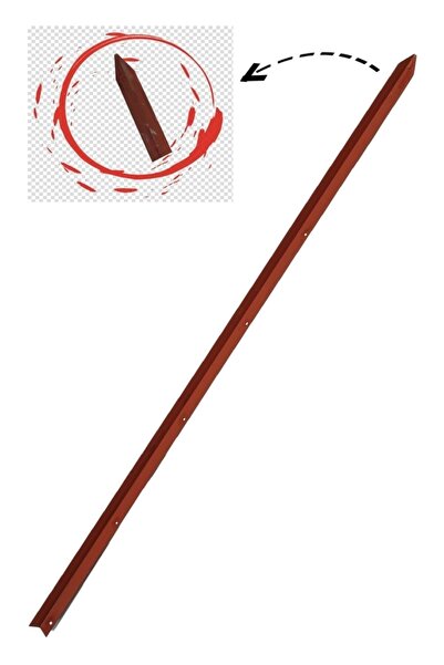 Yapar 150-cm 40x40x3 Mm Köşebent Demir 150 Cm Bahçe Çit Direği Delikli Boyalı Direk 1,5 1.5 Mt