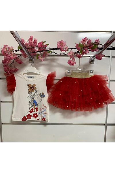 Tarzkids Girl's Red Tutu Set