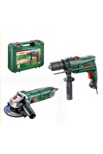 Bosch 600 W Darbeli Matkap Vidalama Ve 700 W Avuç Içi Taşlama Ikili Set