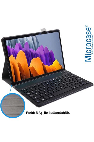 Microcase Samsung Galaxy Tab S8 Uyumlu Sm-x700 11 Inch Bluetooth Klavyeli Sta...