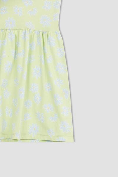 DeFacto Girl's Patterned Sleeveless Cotton Dress