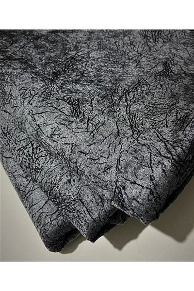 Köşem Çeyiz Velvet Sponge Vein Patterned Non-Slip Base Sofa Bed Sofa Cover Dark Gray
