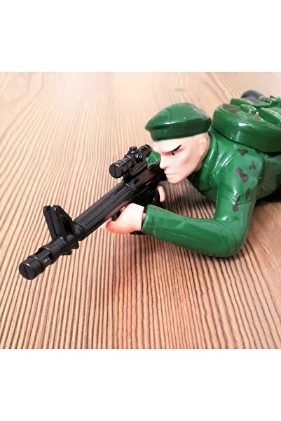 Prestij Oyuncak Yerde Sürünen Asker Pilli Ve Sesli 32 Cm