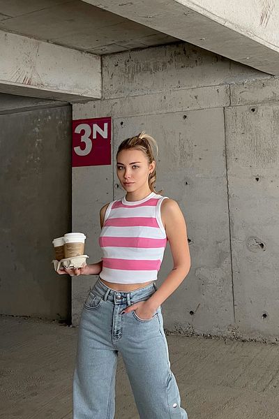 Trend Alaçatı Stili Blouse - Pink - Slim fit