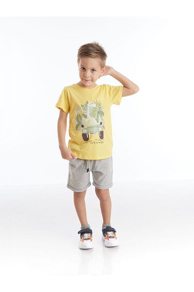 Çimpa Pn19409 Panolino Lets Go Wild 2-Piece Shorts Set 3-6 Years Yellow