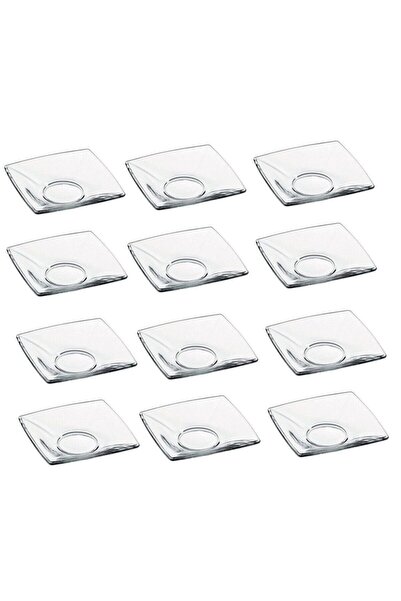 Paşabahçe 54261 Kare Çay Tabağı - 12 Li Çay Bardağı Altı Fma06003