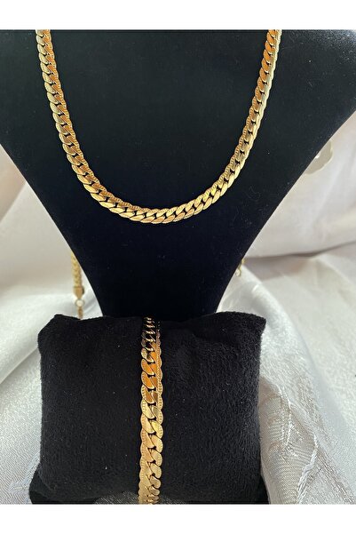 Aksesuar Çelik Kolye Ve Bileklik Set