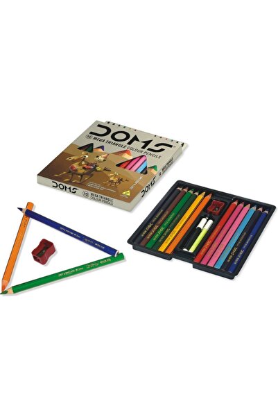 Bigpoint Premium Doms Jumbo Triangle Crayons 12 Colors