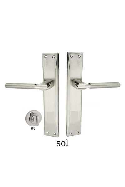 ARON Sofuoğlu Fırat Florya Mirrored Nickel Satin (bathroom - WC) (left) Door Handle Aluminum / Steel