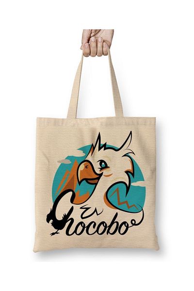 Baskı Dükkanı Chocobo υφασμάτινη τσάντα με μακριά λαβή