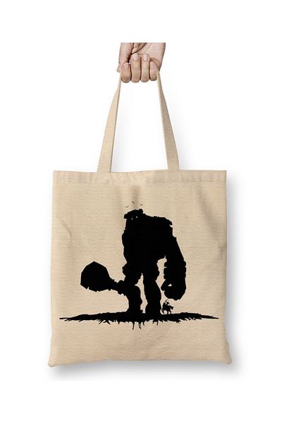 Baskı Dükkanı Shadow Of The Colossus 03 υφασμάτινη τσάντα με μακριά λαβή