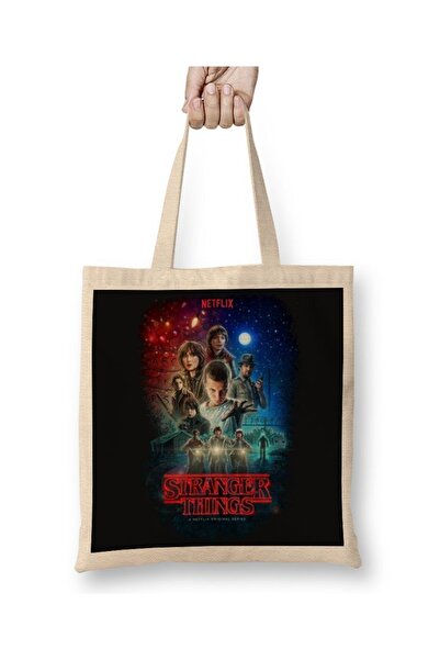 Baskı Dükkanı Stranger Things Netflix Tkanina Torba Duga Sa ručkom