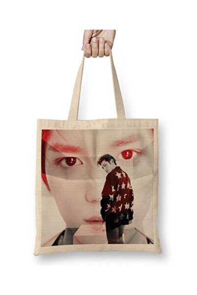 Baskı Dükkanı Nct 2018 Taeyong tkanina Torba dugačka Sa ručkom